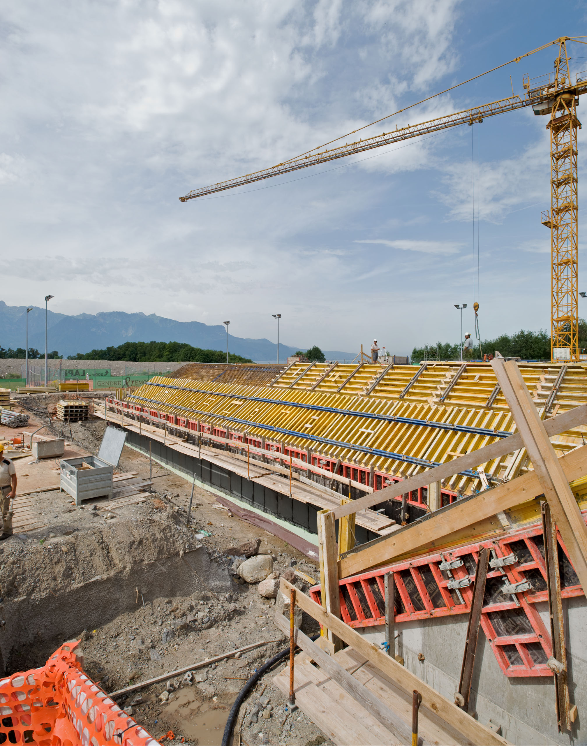 MplusV chantier centre tennis à Vevey